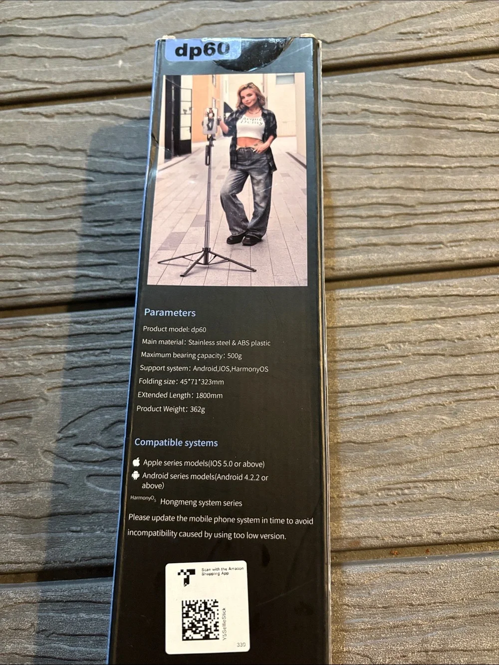 Portable Black Selfie Stick Tripod with Phone Mount